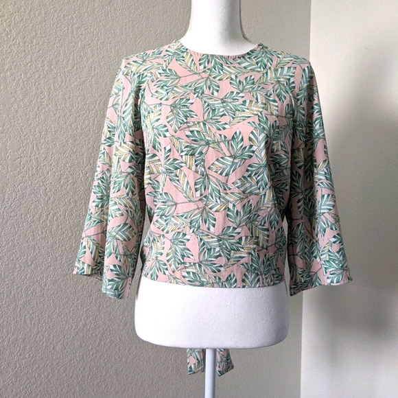 codexmode Tops - 3/$30 CODEXMODE Nordstrom Pink Palm Leaf Blouse
